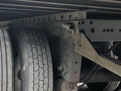 photo of the frame of a trailer