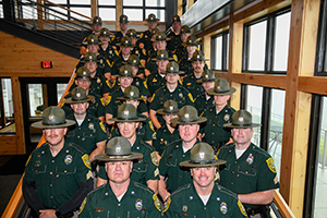 troopers posed on staircase