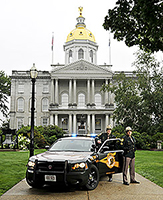 photo of troopers in front of state house