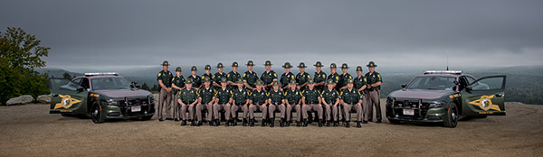 panoramic photo of troop e members